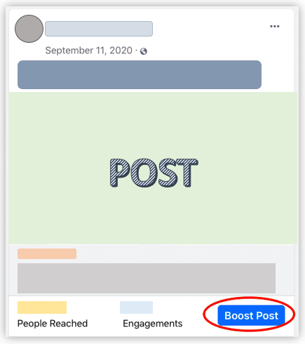 Fb- post boost for content marketing
