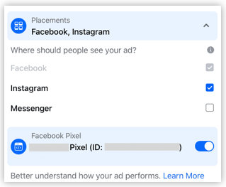FB - ad placement with aim to promote content marketing