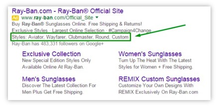 Google Structured snippet extension 