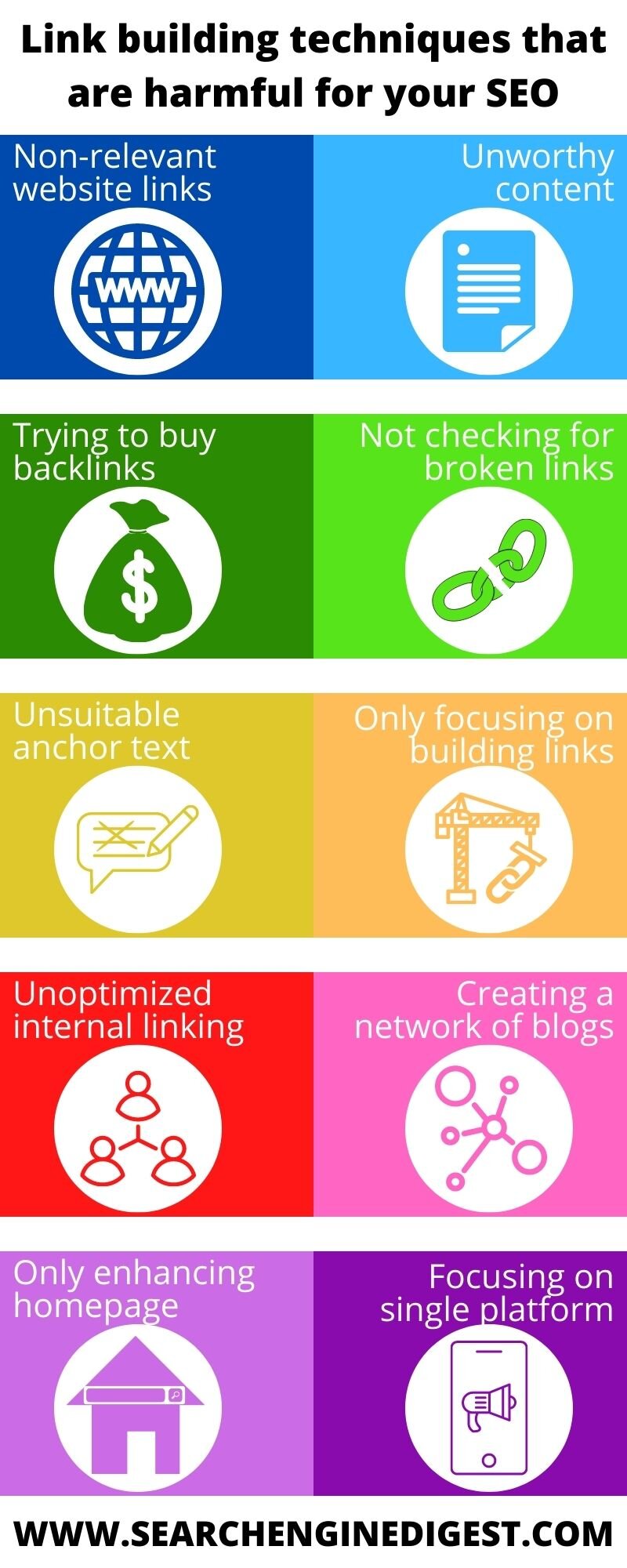 Link building techniques infographic